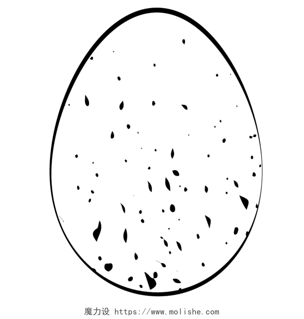 黑白简约鸡蛋图片下载素材